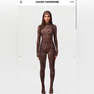 Naked Wardrobe Leopard Print Jumpsuit